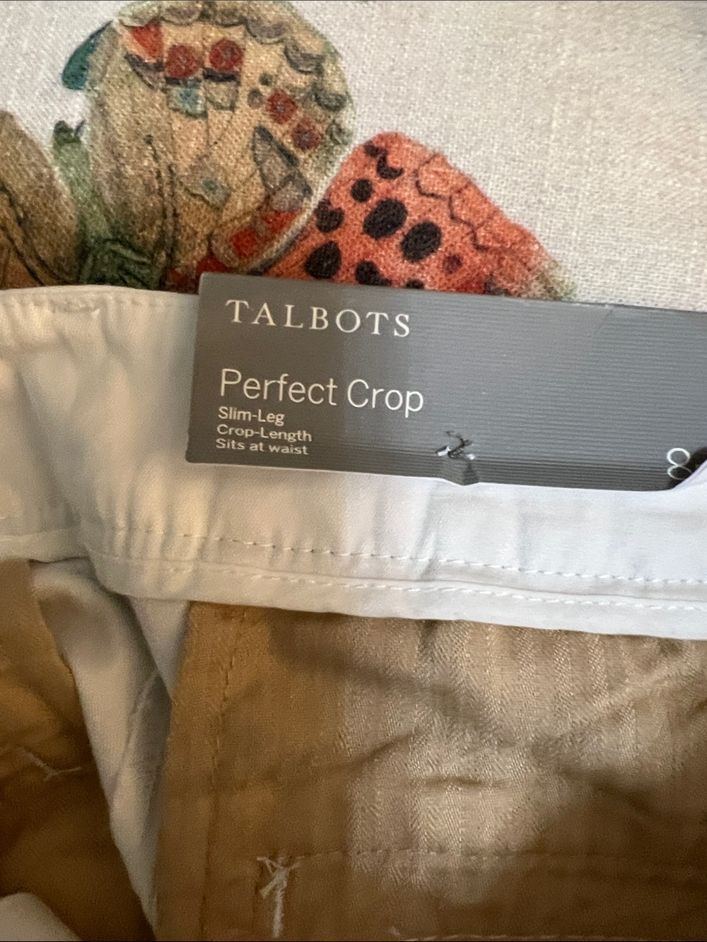 Talbots White Slim Leg Women's Perfect Crop Pant - Picture 4 of 9